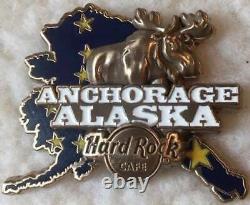Hard Rock Cafe ANCHORAGE 2017 3-D WORLD MAP Series PIN New on Card LE 100 #95295