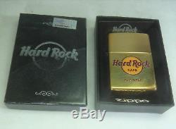 Hard Rock Cafe Ayia Napa 1 Brass Zippo Lighter Hrc, Made In Usa, New In Brand Box