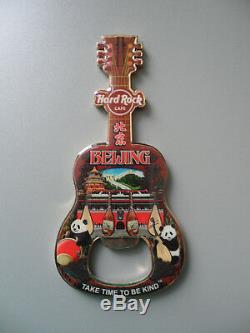 Hard Rock Cafe BEIJING City Tee Design Guitar & Logo Magnet Bottle Opener 1