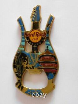 Hard Rock Cafe BEIJING Panda & Pagoda Harp / Guitar Magnet Bottle Opener