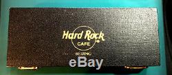 Hard Rock Cafe BEIJING Wooden Miniature Guitar Mint in Original Case Very Rare