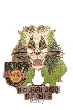 Hard Rock Cafe BRAZIL Carnival Party KISS set of 4 pins GENE PAUL PETER ACE