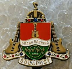 Hard Rock Cafe BUDAPEST 2020 GRAND OPENING PIN Hungary Flag in Shield LE 155