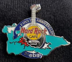 Hard Rock Cafe Bahrain 1st Anniversary Guitar Country Pin Rare