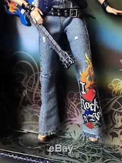 Hard Rock Cafe Barbie Doll 2005 Denim Jeans Pin J0963 Collector Brunette Mattel