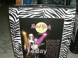 Hard Rock Cafe Barbie Doll #2 Black Leather with Pink Guitar NRFB 2004