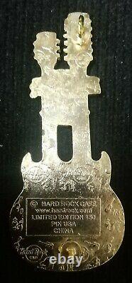 Hard Rock Cafe Birmingham Opening Staff Union Jack Doubleneck Guitar 2001 Pin