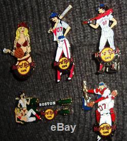 Hard Rock Cafe Boston Baseball Champs Complete 5 Pin Set 2007 LE Pins
