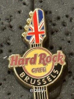 Hard Rock Cafe Brussels Girls Of The Games Guitar Soccer Pin #624063 Very Rare