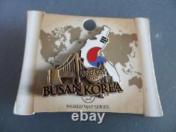 Hard Rock Cafe Busan Korea World Map Country Shape Flag Pin (Closed Cafe)