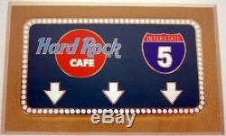 Hard Rock Cafe CALIFORNIA 1999 Interstate 5 Framed 7 Guitar PINS COA #2130 I-5