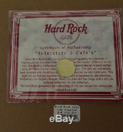 Hard Rock Cafe CALIFORNIA 1999 Interstate 5 Framed 7 Guitar PINS COA #3103/5000