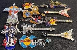 Hard Rock Cafe CANCUN 1990s Early 2000s 11 HRC GUITAR Collection Group PIN Lot