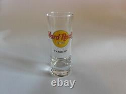 Hard Rock Cafe CARDIFF Classic Cordial City HRC Logo 4 Shot Glass Glassware