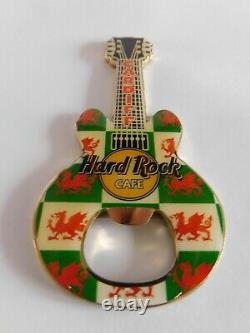 Hard Rock Cafe CARDIFF Wales Dragon Gibson Guitar Magnet Bottle Opener
