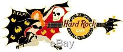 Hard Rock Cafe CATANIA Halloween Devil Guitar STAFF pin CLOSED CAFE