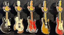 Hard Rock Cafe COZUMEL 2007 Memorabilia Guitar Series 5 PINS LE 100 All SILVER