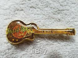 Hard Rock Cafe Cancun Staff F C Parry Guitar Purple With Green Letters 5 Made