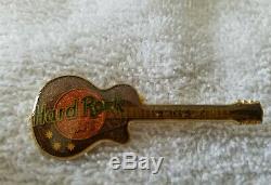 Hard Rock Cafe Cancun Staff F C Parry Guitar Purple With Green Letters 5 Made