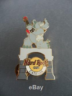 Hard Rock Cafe Catania Sicily 2004 Elephant with Red Guitar HRC Pin (RARE)