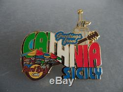 Hard Rock Cafe Catania Sicily 2004 Greetings From Hrc Series Pin Rare & Htf