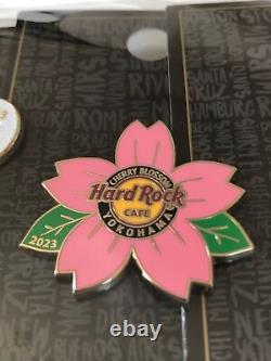 Hard Rock Cafe Cherry Blossom Pin 2023 Set Roppongi Yokohama Osaka Badge Limited