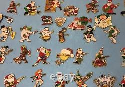 Hard Rock Cafe Christmas guitar Drums Music musician pin collection XMAS Lot LE
