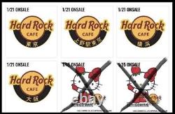 Hard Rock Cafe Country Language Logo Pin 4set