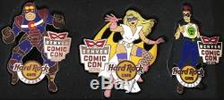 Hard Rock Cafe DENVER 2015 COMIC CON Super Heroes Boxed 3 PIN SET HRC #84623