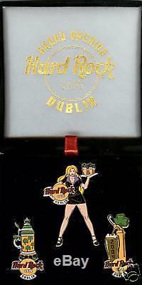 Hard Rock Cafe DUBLIN, GRAND OPENING'04. Pin Set 3 pins. With BOX. RARE