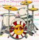 Hard Rock Cafe Detroit White Stripes Pin Drum Set Kit 2004 Third Man Records New