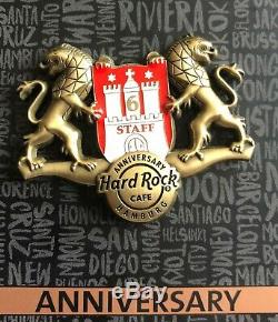Hard Rock Cafe Hamburg 6th. Anniversary STAFF Pin- LE of 50