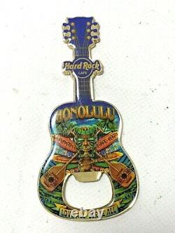 Hard Rock Cafe Honolulu Bottle Opener Guitar Magnet