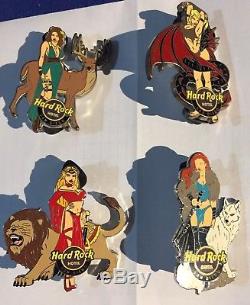 Hard Rock Cafe Hotel San Diego Game Of Thrones Wolf Dragon Lion Stag Pin Set