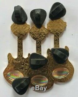 Hard Rock Cafe Hyderabad Grand Opening 3 Guitar Puzzle Set Pin Le100