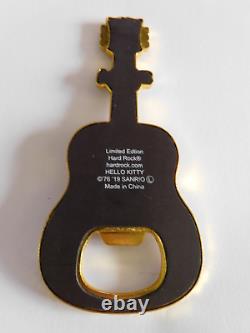 Hard Rock Cafe JAPAN SANRIO Hello Kitty Kimono Guitar Magnet Bottle Opener