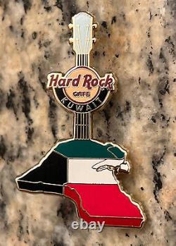 Hard Rock Cafe Kuwait Flag Map Vertical Guitar Pin #68865