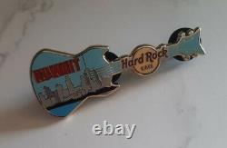 Hard Rock Cafe Kuwait Skyline Guitar Pin Very Hard To Find Mint Condition