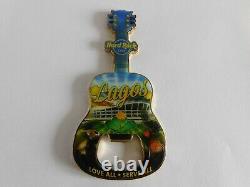 Hard Rock Cafe LAGOS Nigeria SOLD OUT Guitar with Logo Magnet Bottle Opener