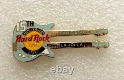 Hard Rock Cafe La Jolla 2003 15th Anniversary Guitar Staff Pin Le 20 #20844