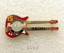 Hard Rock Cafe La Jolla 2003 15th Anniversary Guitar Staff Pin Le 20 #20846