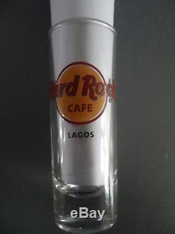 Hard Rock Cafe Lagos Nigeria Black Letter HRC Logo Shot Glass / Glassware