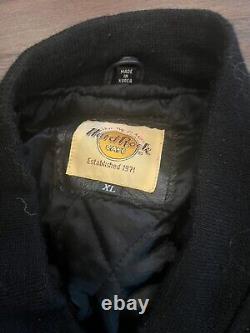 Hard Rock Cafe Leather and Wool Ft Lauderdale Jacket XL