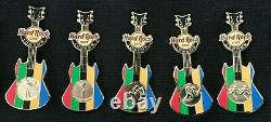 Hard Rock Cafe London 2012 Set Of Olympic Guitar Pins Brand New In Bag Sport