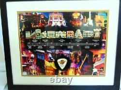 Hard Rock Cafe London 30 Year Anniversary Timeline Series Framed 11 Pin Set
