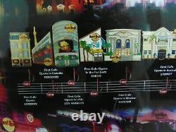 Hard Rock Cafe London 30 Year Anniversary Timeline Series Framed 11 Pin Set