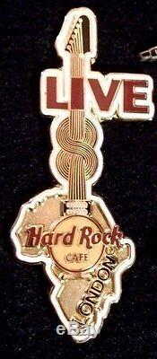 Hard Rock Cafe London Staff Gold Live 8 Africa Outline Benefit 2005 Pin Rare