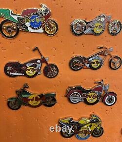 Hard Rock Cafe Lot of 14 Motorcycle Pins Guam, Munich, Stockholm, Berlin