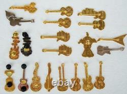 Hard Rock Cafe Lot of 21 INTERNATIONAL Mixed Locations GUITAR Pins Collection