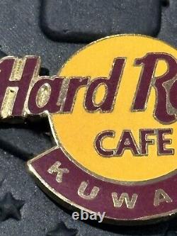 Hard Rock Cafe Maroon Kuwait Classic Logo Gold Pin #28004